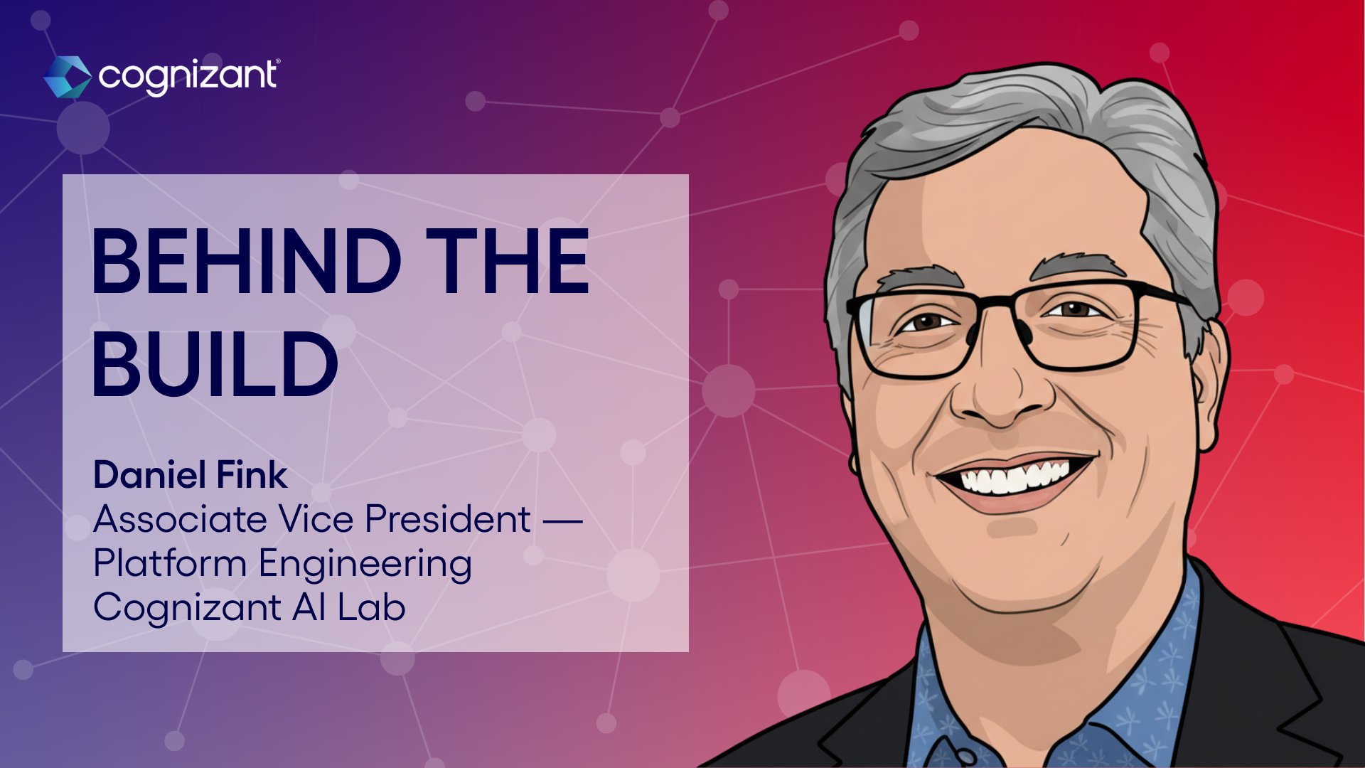 Daniel Fink animated with red gradient