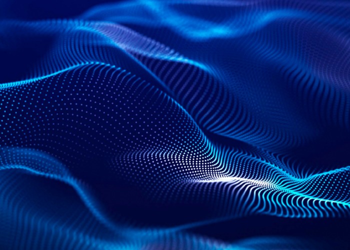 Abstract image of blue waves